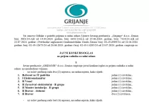 JAVNI KONKURS ZA PRIJEM RADNIKA U RADNI ODNOS (10 RADNIH MJESTA)