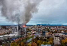 Gori neboder Vjesnika u Zagrebu, šteta totalna (VIDEO)