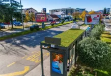 Podgorica: Postavljena prva zelena nadstrešnica u City kvartu